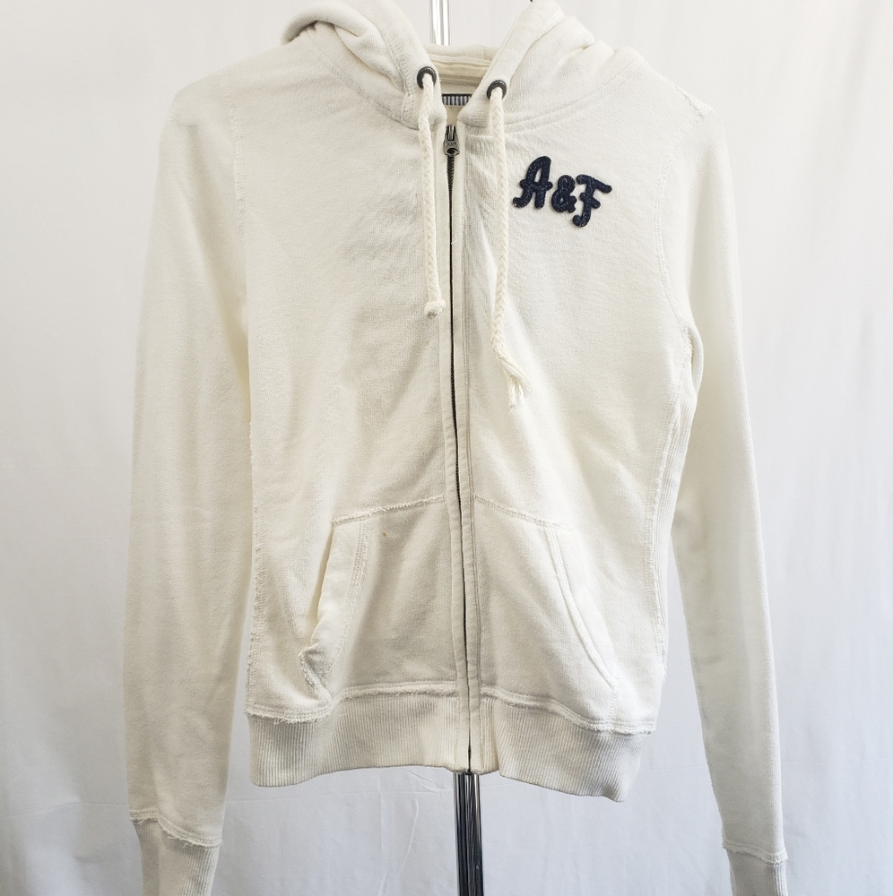 Abercrombie and Fitch Sweatshirt Hoodie - White